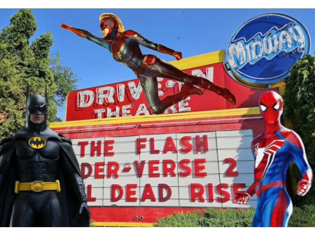 Spider-Man and Batman to Visit Midway Drive-In Weekend of June 23 - June 24