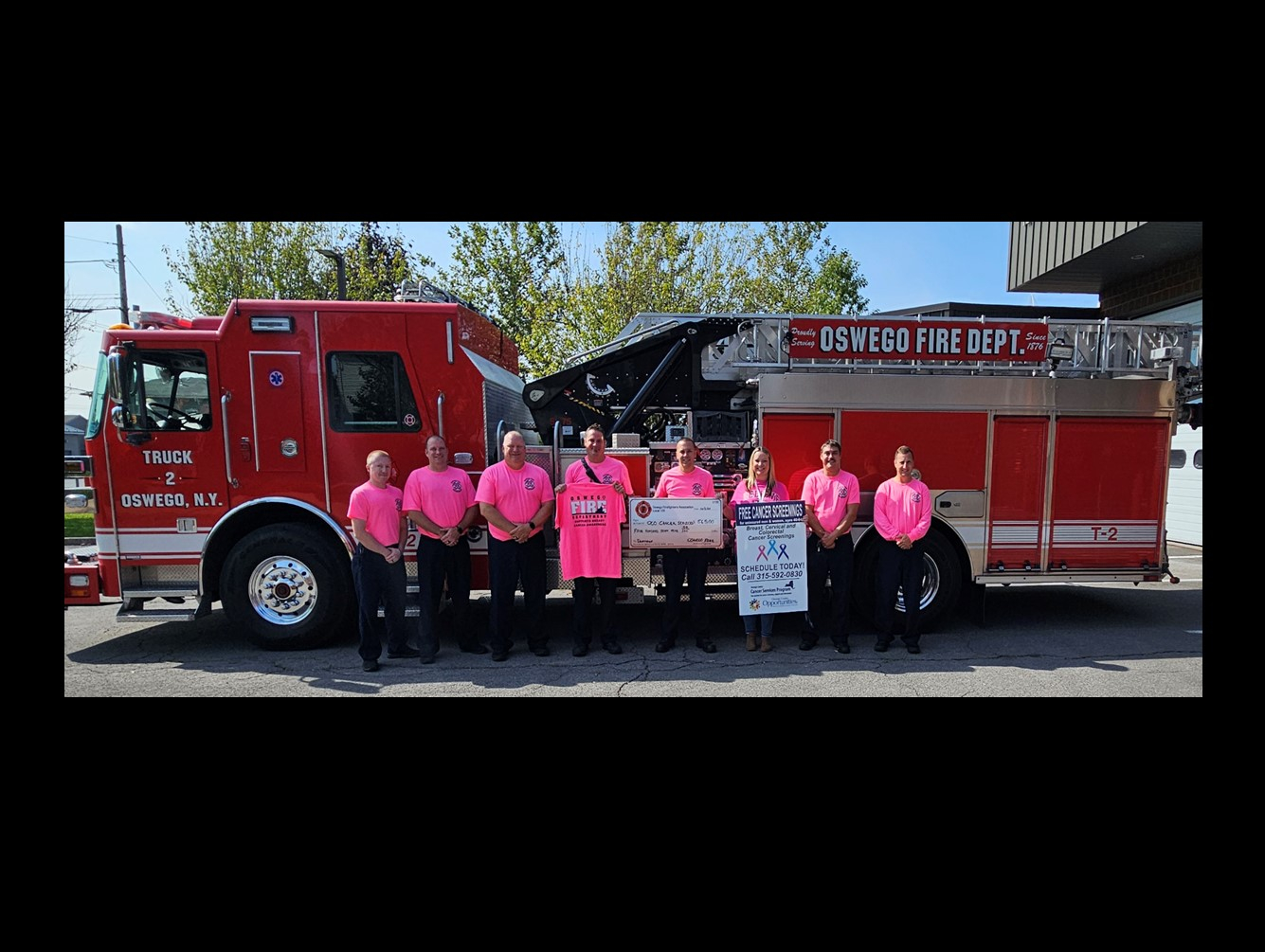 Oswego City Fire Department Supports OCO Cancer Services Program During Breast Cancer Awareness Month