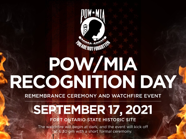 Mayor Barlow Announces POW/MIA Recognition Day Watchfire Event at Fort Ontario