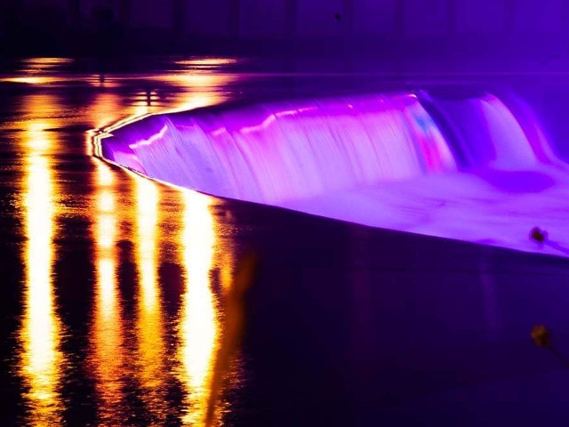 Mayor Barlow Announces Completion of Oswego Waterfall Lighting Project